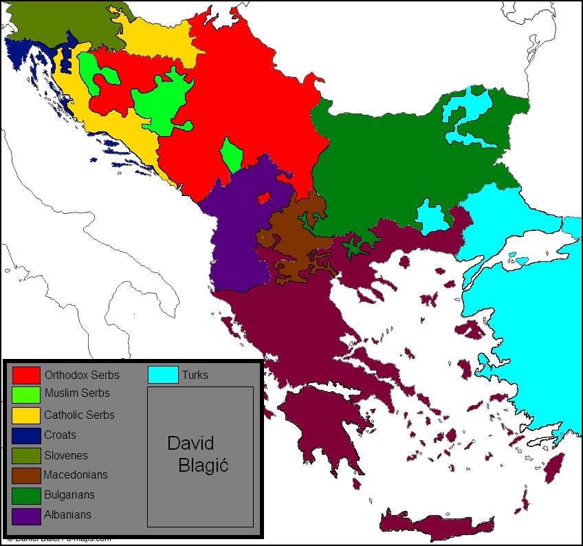 Карта религий балкан