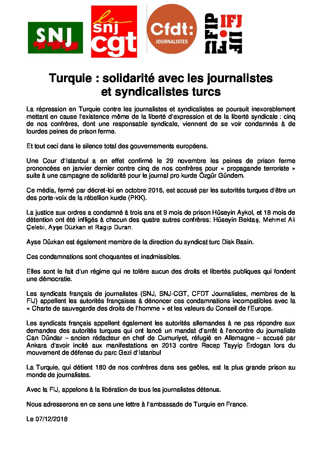 Comm. intersyndic Turquie